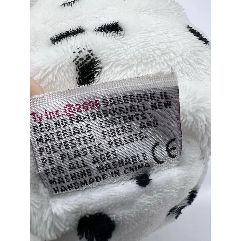 Ty Pluffies Dotters White Dalmation Dog Plush 10